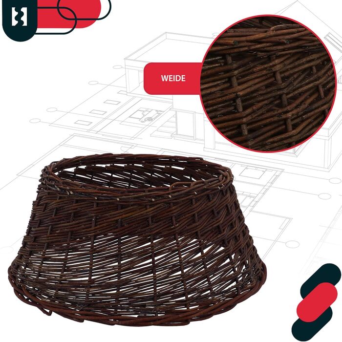 Спідниця для ялинки з верби Ø 45 см KOTARBAU