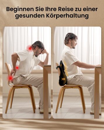 Ергономічна подушка для спини ProtoArc з піни з ефектом пам&39яті, поперекова опорна подушка для офісних крісел, автомобільних сидінь та стільців для столу, дихаюча поперекова опора з регульованими подвійними ремінцями, чорна