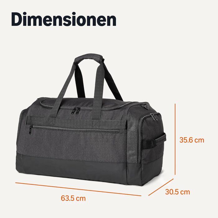 Ручна сумка Storeo Essentials, легка, з відділенням для мокрих речей та взуття, 63,5 см, чорна