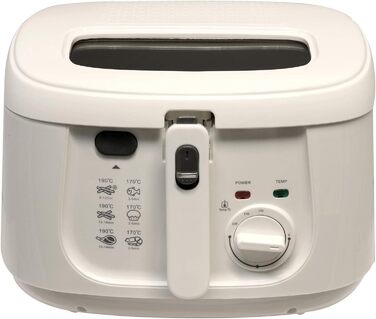 Фритюрниця DESKI 1800 Ватт 2,5 літра нержавіюча сталь біла