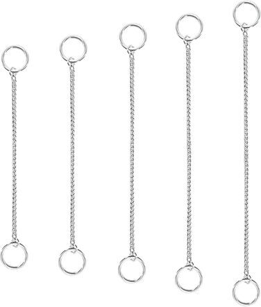 Нашийник для собаки з масивною ланцюгом Змія з карабіном з хромованої латуні розмір XL 0,5 см довжина 65 см, сірий XL - 0,5 смДовжина 65 см