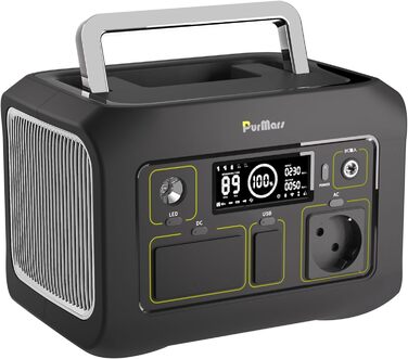 Портативна сонячна електростанція потужністю 300 Вт (макс. 500 Вт) з вихідною напругою 230 В чистої синусоїди змінного струму та акумулятором LiFePO4, підходить для кемпінгу на свіжому повітрі, подорожей та надзвичайних ситуацій. P300E