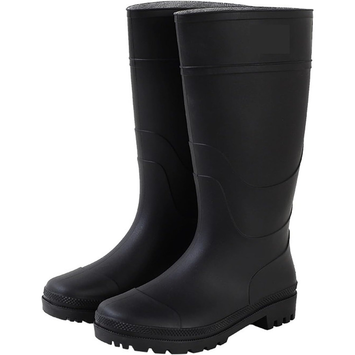 Чоловічі гумові чоботи, гумові чоботи для дощових днів на свіжому повітрі, водонепроникні гумові чоботи, нековзне захисне взуття, чорні, , розмір 40 EU