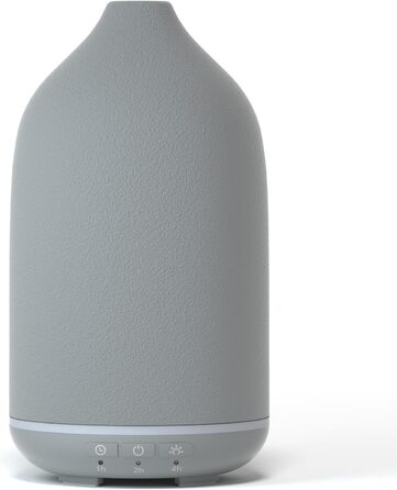 Аромадифузор SALKING, сірий керамічний дифузор для ефірних олій, ароматерапевтичний дифузор без бісфенолу А з регульованим режимом туману, ароматична лампа з автоматичним вимкненням для домашнього офісу йоги 150 мл