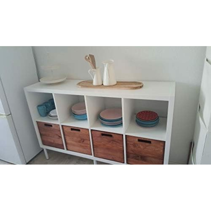 Дерев&39яні ящики для вінтажних меблів для полиць Kallax 33 см x 37,5 см x 32,5 см, вкладиші для вина, як полиці для кухні та ванної кімнати, 3 шт.