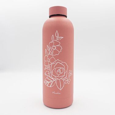 Подарункова термопляшка Manahia Godmother - Найкраща хрещена мати у світі - Термос з нержавіючої сталі 500 мл рожевого кольору - Ідея подарунка на хрестини, день народження та Різдво - У комплекті подарункова коробка