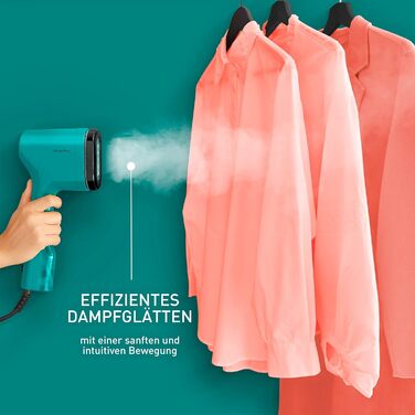 Парова щітка Tefal DT2024 Pure Pop 1300 Вт резервуар для води 70 мл видаляє до 99,99 вірусів/бактерій/мікробів швидке нагрівання б