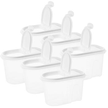 Контейнери для зберігання 2friends, контейнери-шейкери, набір із 6 шт. , білі з кришками на шарнірах, 1,1 літра, білі кришки, 100 придатні для переробки, зроблено в ЄС