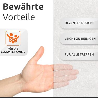 Елементні протиковзкі килимки для сходів, прозорі, для дерева, плитки, каменю та інших гладких підлог, захист від ковзання для сходів, самоклеючі, 60x10 см, 16-