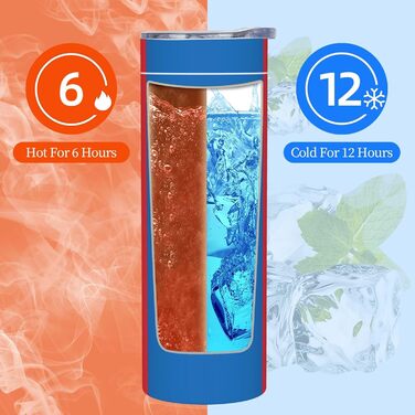 Кухоль з прямою трубочкою, дизайн монгольський прапор, друкований, дорожній кухоль, підходить для кемпінгу, офісу та дому, 590 мл