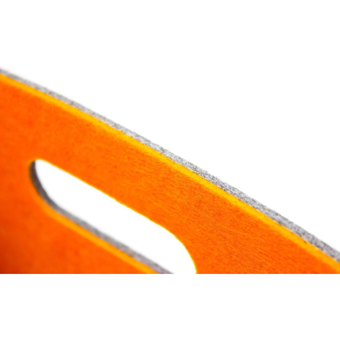 Набір із 3 складних кошиків для зберігання Luxflair з фетру, що можна прати, вересово-сірий/помаранчевий, 30x24x15 см. Органайзер, полиця, складана коробка, кошик для іграшок, фетровий кошик, набір із 3 предметів, вересово-сірий/помаранчевий