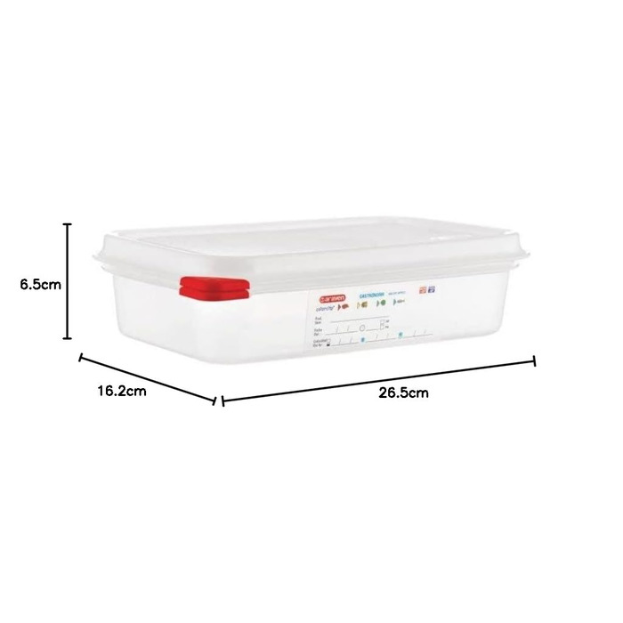 Контейнер для харчових продуктів Araven 13351 PP GN з кришкою, 1.8 л, 65 мм (4 шт. )