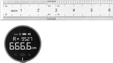Електронна лінійка DollaTek 8 в 1, РК-дисплей, вимірювач відстані, високоточний ручний інструмент для вимірювання довжини для плоских кривих