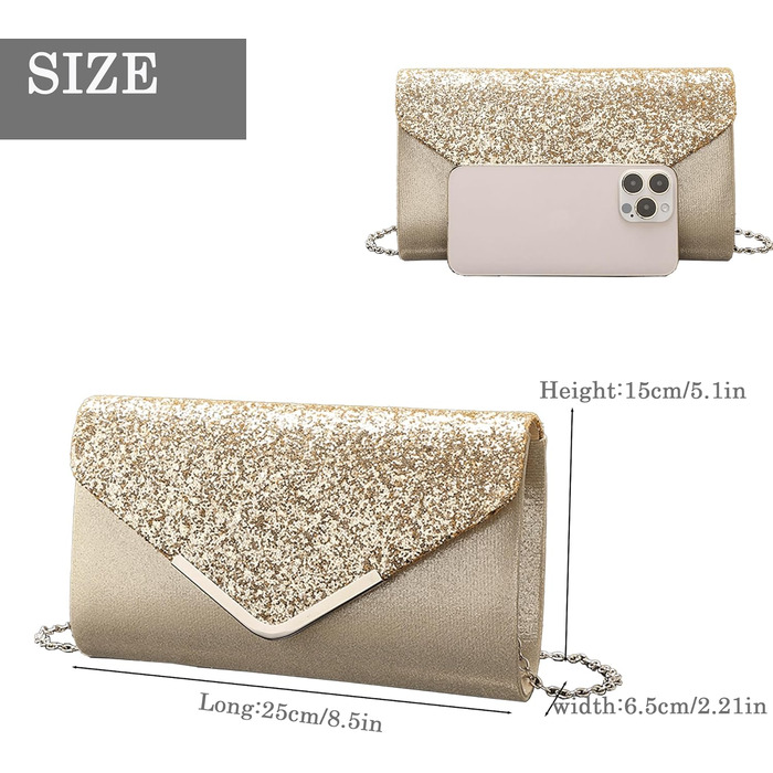 Жіноча сумочка з блискітками та блискітками, вечірня/весільна сумочка, гаманець, весільні прикраси, на випускний вечір, вечірку, сумка через плече, елегантна, набір з 4 предметів із золотом