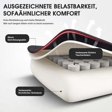 Ігрове крісло Douxlife з тканини та функцією масажу, розширена пружинна подушка сидіння, ергономічне офісне крісло, ігрове крісло для ПК з підставкою для ніг, 158 кг, чорний колір