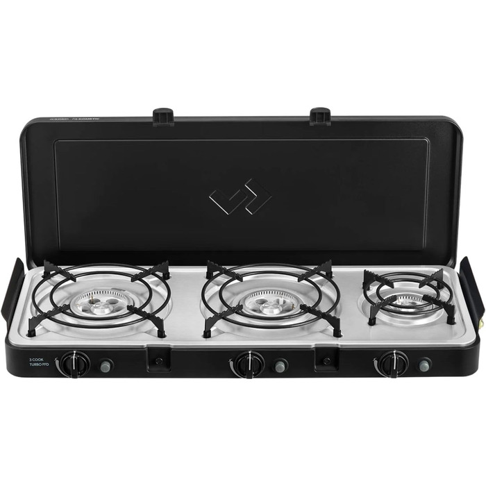 Гриль - Портативні грилі - Поверхня для приготування їжі з нержавіючої сталі - У комплекті захисний чохол - Кемпінг - Обов&39язкові речі для барбекю 3 Cook Turbo FFD 50mBar, 3 Cook Turbo FFD Deluxe - 50mBar -