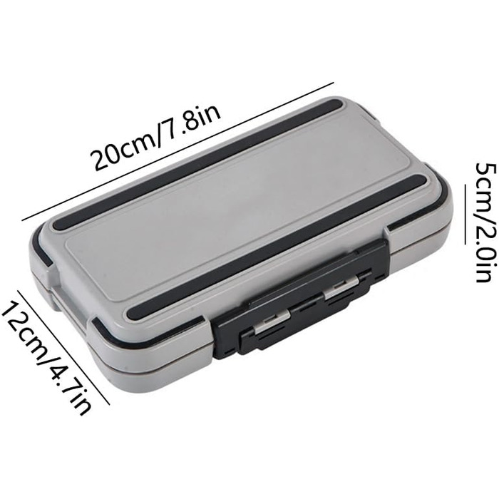 Коробка для рибальських снастей, водонепроникний органайзер для рибальських аксесуарів з подвійною застібкою для рибальських гачків, ювелірних намистин, сережок, ключів, 2 шт. и (великий помаранчевий великий сірий)