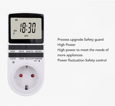 Інтелектуальна розетка електронного таймера, енергозберігаюча конструкція, розетка синхронізації живлення, вогнестійкість, режими зворотного відліку та вимкнення з інтелектуальною розеткою для