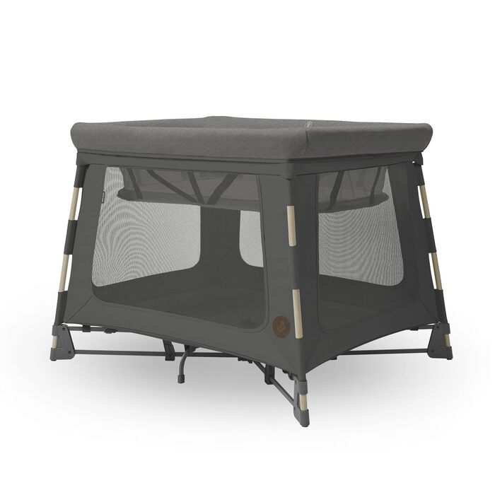 Дорожнє ліжечко Maxi-Cosi Swift 3-в-1 для немовлят, 0-3,5 років, до 15 кг, регульоване по висоті дорожнє ліжечко, матрац 2-в-1, надлегке, складається за 1 секунду, дорожня сумка, екологічний догляд, Beyond Graphite Swift Beyond Graphite Eco Care