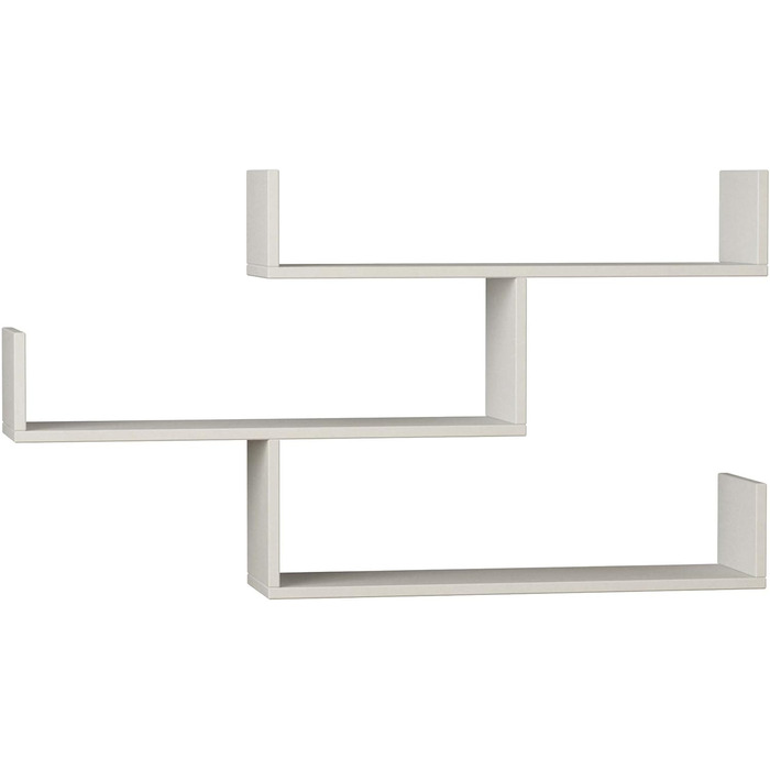 Рівнева настінна полиця Сучасна дерев&39яна книжкова шафа для вітальні, спальні, офісу 120x23x66 см Білий, 3-