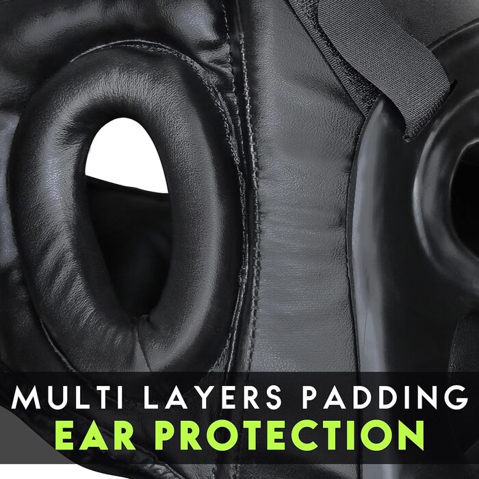 Боксерський шолом 2-в-1 регульований шолом для бойових мистецтв зі знімною маскою для обличчя, повний захист обличчя для MMA, муай-тай, кікбоксингу, спарингу Чоловіки та жінки, розмір S, чорний