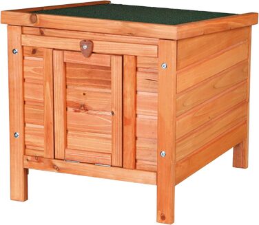 Будиночок для дрібних тварин Trixie 62391 natura, дверцята, що замикаються, складний дах, для собак, для використання на вулиці, 42 43 51 см, коричневий