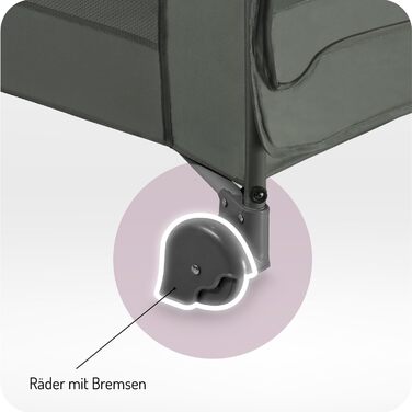 Дитяче та дитяче дорожнє ліжечко MoMi BELOVE PLUS 2-в-1, складне, 2 рівні для сну для немовлят до 9 кг та дітей до 15 кг з дитячим матрацом, ігровою ручкою, пеленальний килимок та сумка для перенесення, темно-зелений