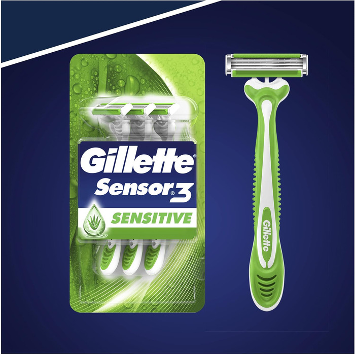 Одноразові чоловічі бритви Gillette Sensor3 Sensitive x6