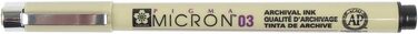 Пігментна підводка Sakura Pigma Micron No.03, 0,35 мм, чорна, 3 упаковки