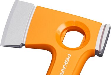 Сокира кемпінгова Fiskars X-Series X13, надлегка (480 г), вага голівки 325 г, довжина 33,2 см. Ідеально підходить для розколювання дров у походах та на кемпінгу. Подвійно загартована сталь/FiberComp, помаранчевий колір, 1069101 X13 (довжина 33,2 см)
