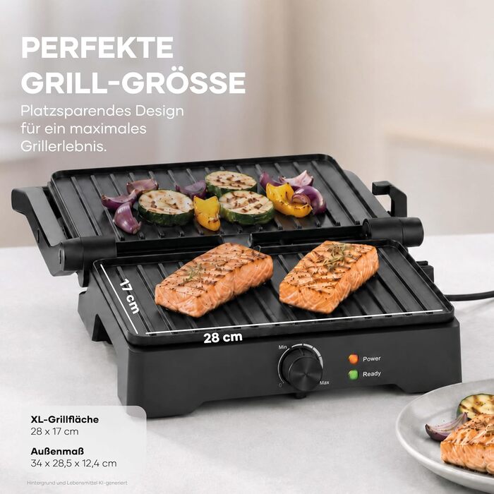 Мультигриль Severin KG2391 XL, 1800 Вт, робоча поверхня 28x17 см, розкладний на 180