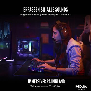 Стрімінговий набір Sennheiser Profile з USB-мікрофоном та бездротовою ігровою гарнітурою Corsair HS80 RGB Multiplatform Dolby Atmos, всеспрямований мікрофон, сумісність з iCUE PC, Mac, PS5, PS4 Carbon