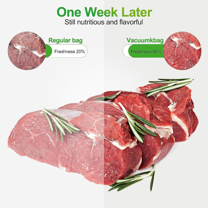 Тринтіонні вакуумні пакети, 200 пакетів 20x30 см вакуумні пакети для всіх вакуумних упаковок і вакуумного пакувальника харчових продуктів, екстрагований дизайн упаковки, киплячі пакети для заморожування Sous Vide, тиснені повітряні канавки