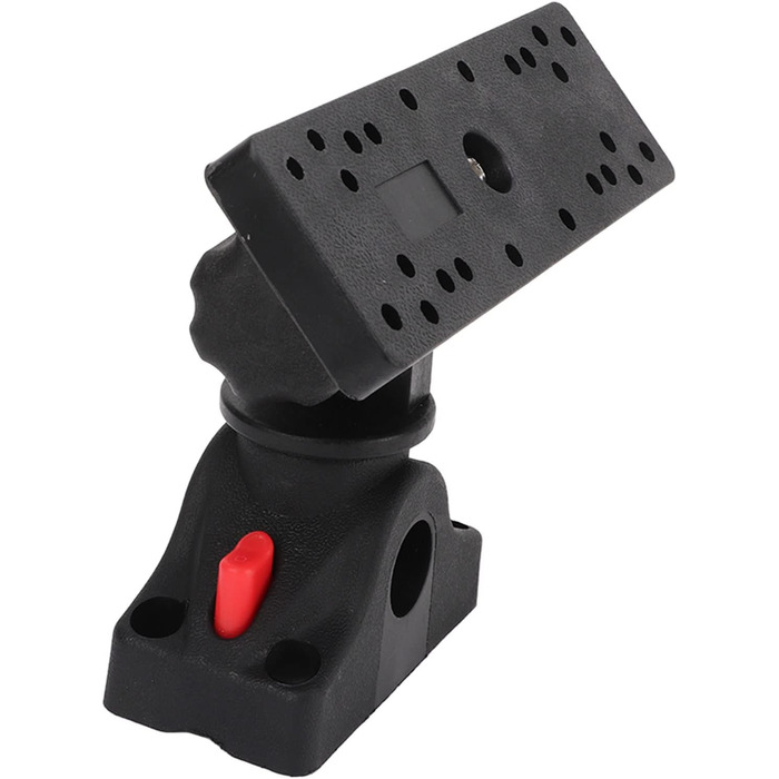 Кронштейн ехолота, обертання на 360 градусів, універсальна монтажна пластина, кронштейн ехолота морської електроніки для човнів, байдарок, електроніки GPS, ехолота та глибиноміра (чорний)