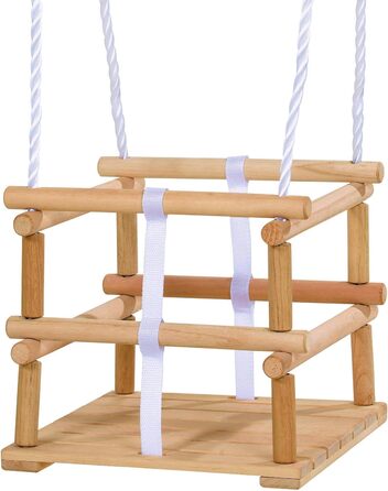 Гойдалка з решіткою для вулиці - регульована по висоті 140-210 см - схвалена TV/GS - максимальне навантаження 20 кг, березова дере