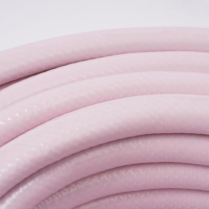 Шланг садовий Relaxdays, 50 м, універсальний водяний шланг 1/2, стійкий до УФ-випромінювання та погодних умов, тканинний садовий шланг, PP, рожевий