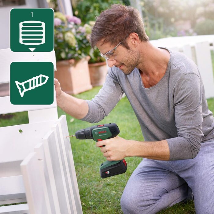 Акумуляторний шуруповерт Bosch UniversalDrill 18V (2 акумулятора, 18 вольт, у кейсі)