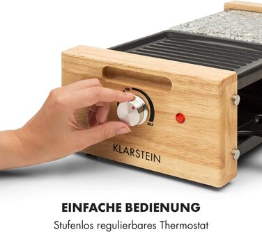 Раклетний гриль, 1200 Вт, пластина гриль 39 х 18 см, безступінчастий термостат, 8 персон, раклетні сковороди зі сталі, гриль і гриль