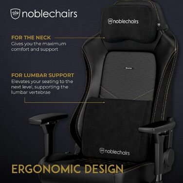 Комплект подушок з піни з ефектом пам&39яті noblechairs, подушки з піни з ефектом пам&39яті для ігрових крісел, ідеальна підтримка шиї, ергономічна подушка для офісного крісла