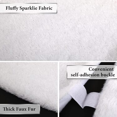 Біла плюшева спідниця-ялинка з блискітками 78 см KONVINIT