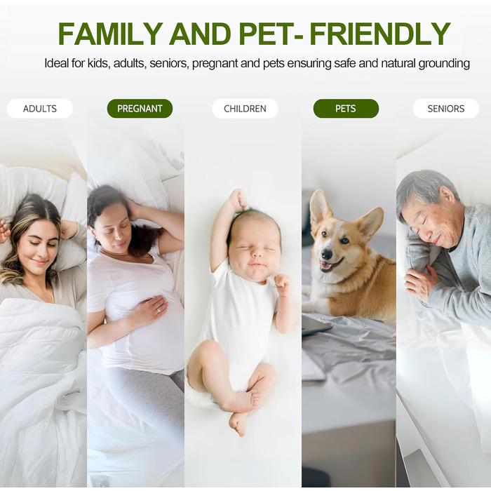 Килимок для заземлення 150x200 см Дихаюче простирадло для заземлення Срібне волокно Заземлюючий простирадло для здоров&39я із заземлюючим кабелем для кращого сну Бежевий 150X200 см