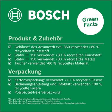 Хрестоподібний лазерний рівень Bosch AdvancedLevel 360 з преміальним штативом (Новий), зелений