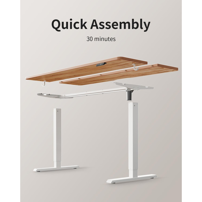 Стіл FEZIBO з регульованою висотою та портами зарядки USB-A та USB-C, 100 x 60 см, стіл для роботи сидячи та стоячи, стіл з електричним регулюванням висоти, ергономічний комп&39ютерний стіл для домашнього офісу, світло-коричневий 100 x 60 см світло-коричн