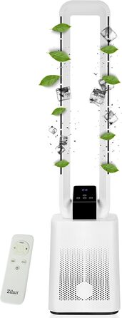 Баштовий вентилятор Echos дуже тихий вентилятор тихий двигун постійного струму пульт дистанційного керування коливальний світлодіо