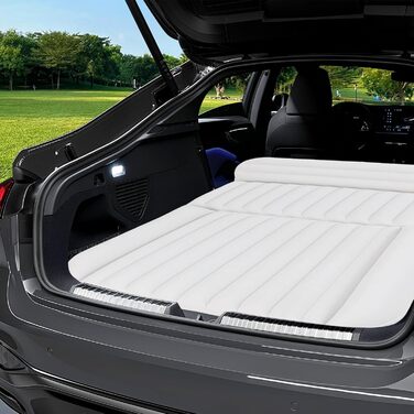 Автомобільний матрац COSTWAY, 190 x 130 см, надувний матрац для позашляховиків, двосторонній, надувний матрац з повітряним насосом та сумкою для перенесення, автомобільний матрац для багажника, кемпінгу, подорожей, активного відпочинку на природі (бежевий