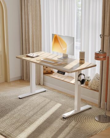 Письмовий стіл з регульованою висотою 12060 см, Електричне регулювання висоти, Стіл для роботи сидячи/стоячи з 2 функціями пам&39яті, Комп&39ютерний стіл, Клен 120 x 60 см Клен