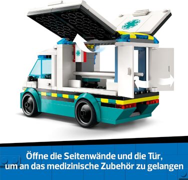 Конструктор LEGO City Ambulance Toy 60451, 184 деталі, іграшкова швидка допомога