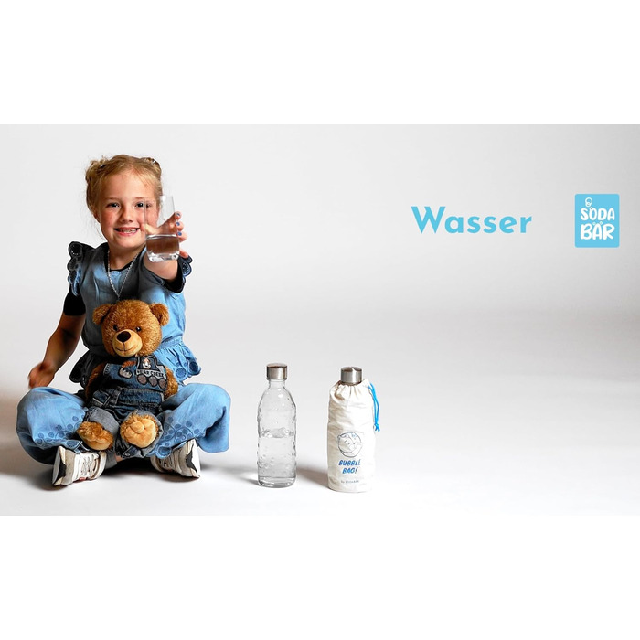 Скляна пляшка (подвійна упаковка) для виробників газованої води (SodaStream*, Aarke* та багато інших) у ретро-дизайні 0,7 л з TWIN SECURE від SodaBr