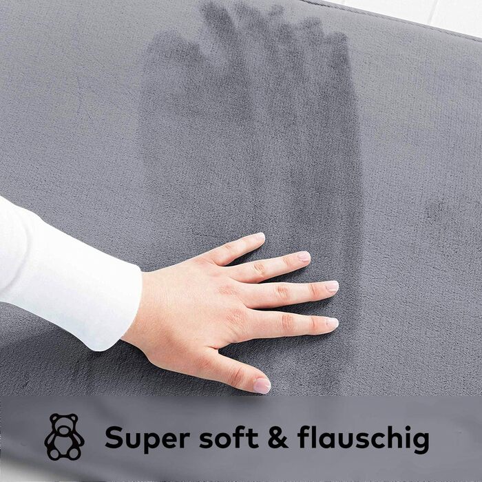 Комплект килимків для ванни Cloud Seven з піни з ефектом пам&39яті, 2 шт. Килимок для туалету з вирізом 51 x 61 см нековзний килимок для ванної кімнати, який можна прати, 43 x 61 см (сірий)