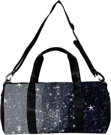 Спортивна сумка, маленька дорожня сумка, сумка для йоги, сірий зоряний візерунок, фітнес-сумка для активного відпочинку, ручна поклажа